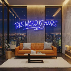 The World Is Yours Led Neon Sign Light - Upbeat Your Life