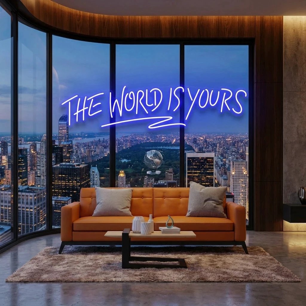The World Is Yours Led Neon Sign Light - Upbeat Your Life