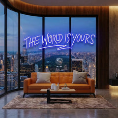 The World Is Yours Led Neon Sign Light - Upbeat Your Life
