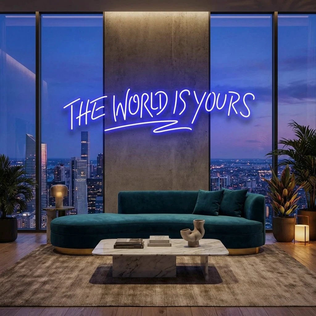The World Is Yours Led Neon Sign Light - Upbeat Your Life