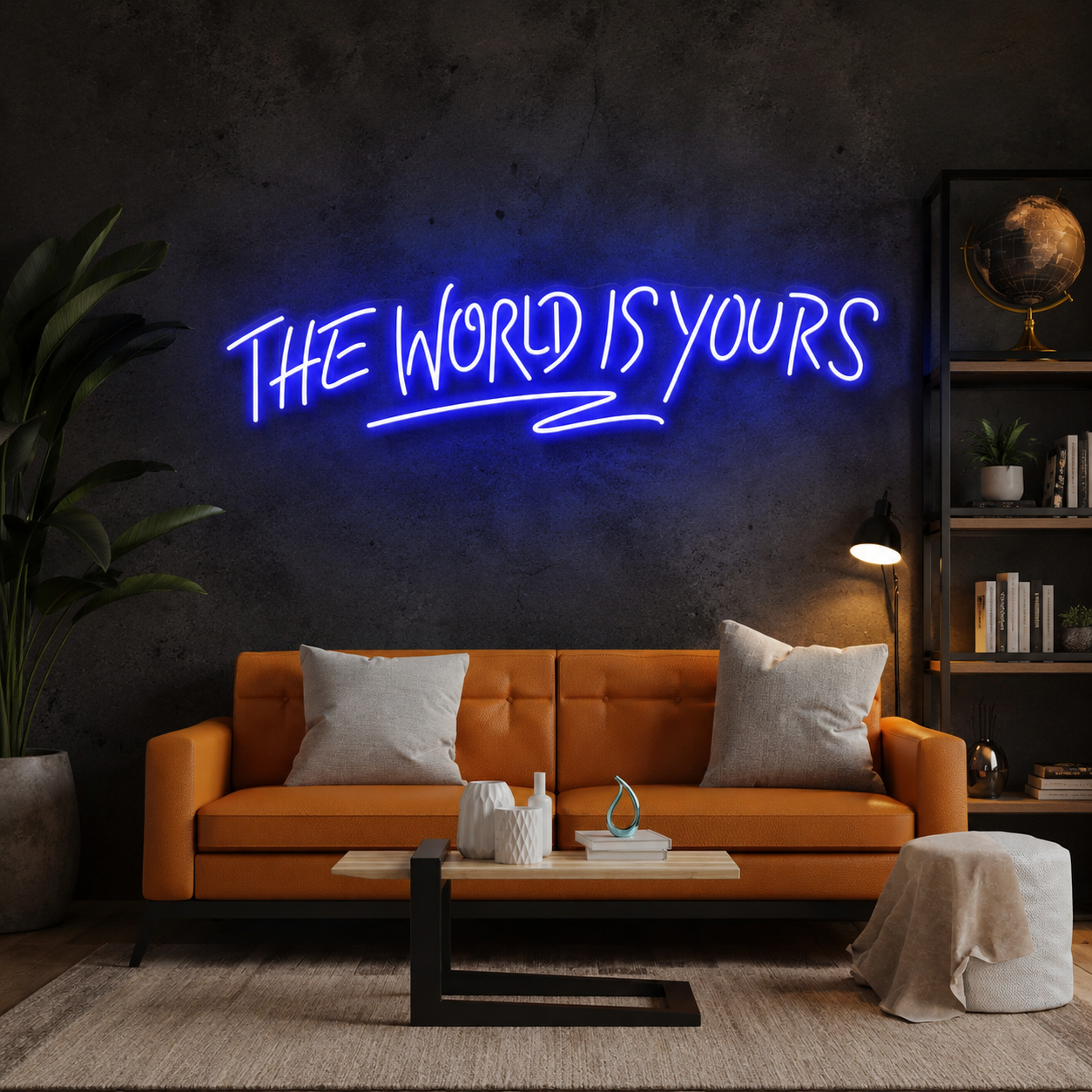 The World Is Yours Led Neon Sign Light - Upbeat Your Life