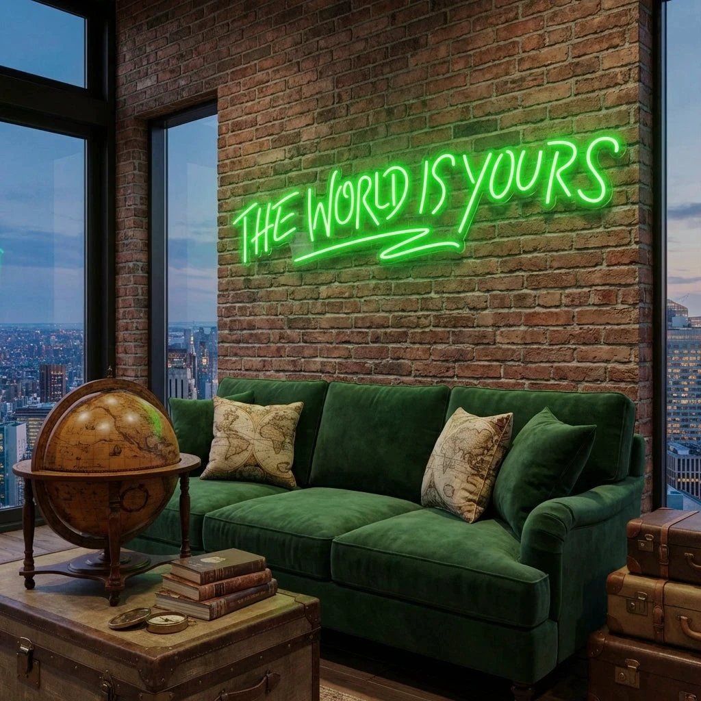 The World Is Yours Led Neon Sign Light - Upbeat Your Life