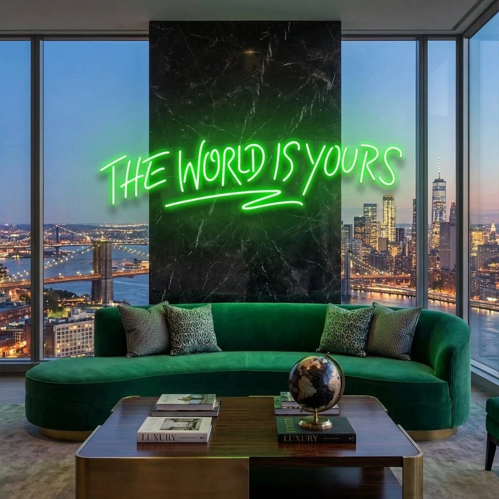 The World Is Yours Led Neon Sign Light - Upbeat Your Life