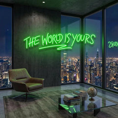 The World Is Yours Led Neon Sign Light - Upbeat Your Life