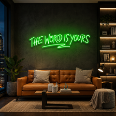 The World Is Yours Led Neon Sign Light - Upbeat Your Life