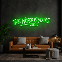 The World Is Yours Led Neon Sign Light - Upbeat Your Life