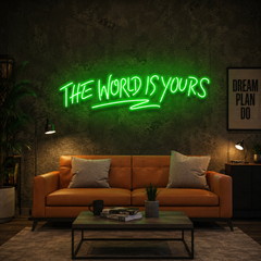 The World Is Yours Led Neon Sign Light - Upbeat Your Life