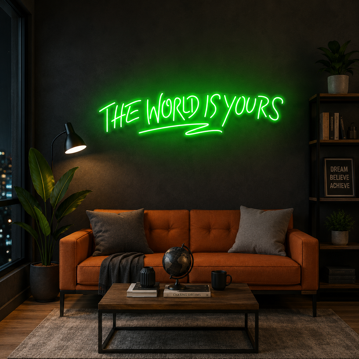 The World Is Yours Led Neon Sign Light - Upbeat Your Life