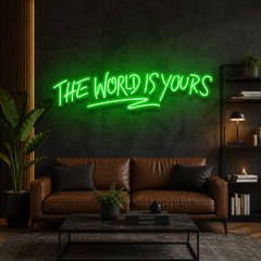 The World Is Yours Led Neon Sign Light - Upbeat Your Life