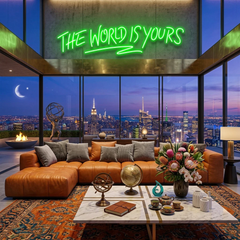 The World Is Yours Led Neon Sign Light - Upbeat Your Life