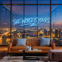 The World Is Yours Led Neon Sign Light - Upbeat Your Life