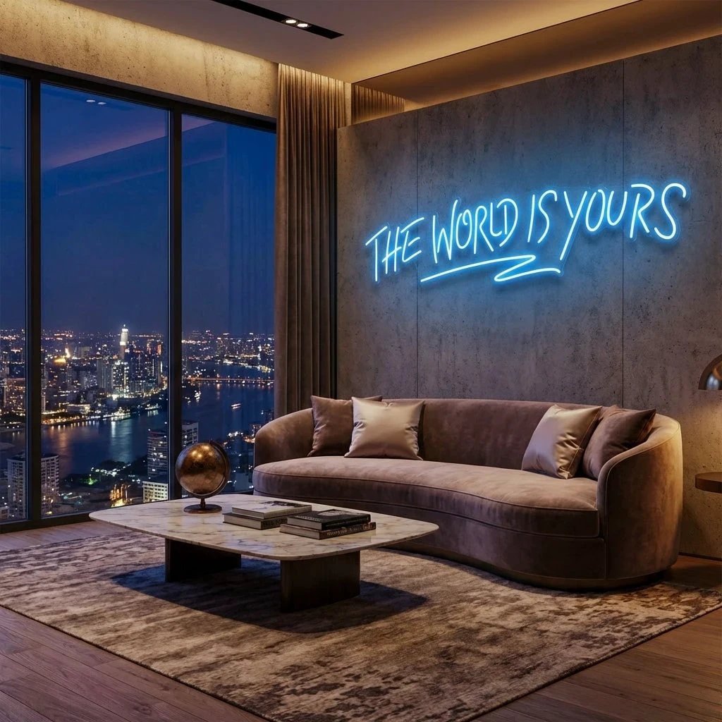 The World Is Yours Led Neon Sign Light - Upbeat Your Life