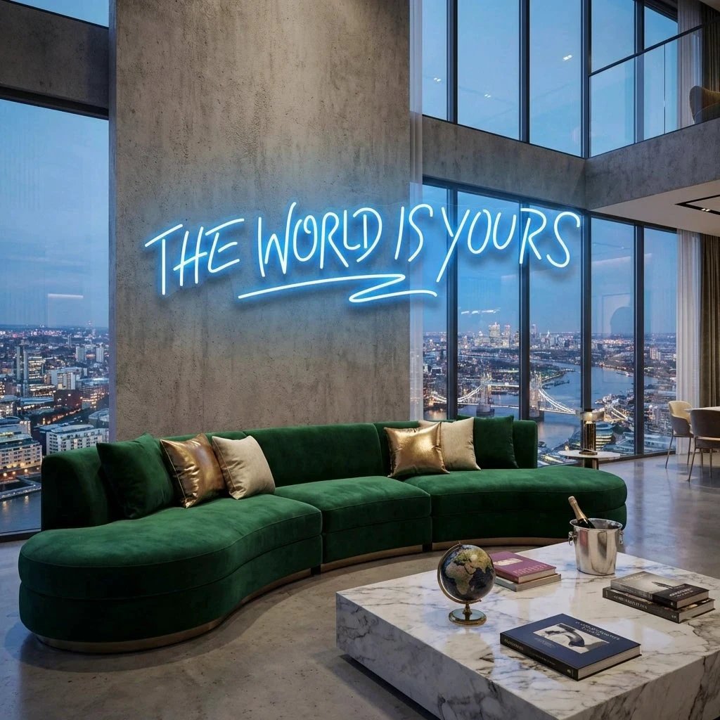 The World Is Yours Led Neon Sign Light - Upbeat Your Life