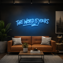 The World Is Yours Led Neon Sign Light - Upbeat Your Life