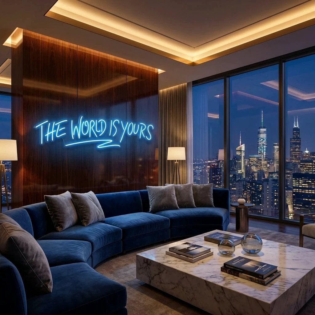 The World Is Yours Led Neon Sign Light - Upbeat Your Life