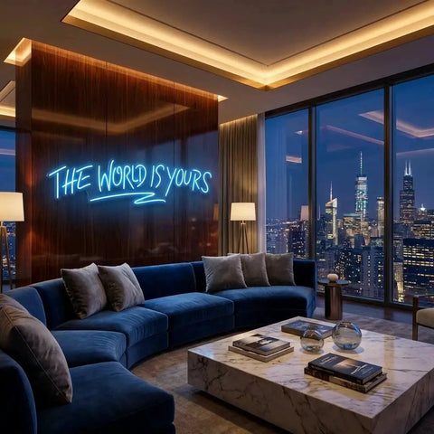 The World Is Yours Led Neon Sign Light - Upbeat Your Life