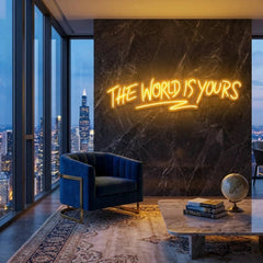 The World Is Yours Led Neon Sign Light - Upbeat Your Life