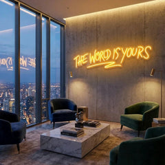 The World Is Yours Led Neon Sign Light - Upbeat Your Life