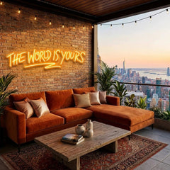 The World Is Yours Led Neon Sign Light - Upbeat Your Life