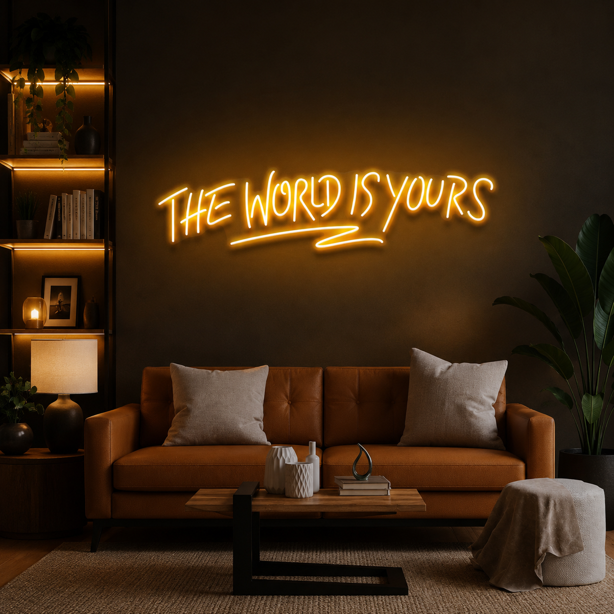 The World Is Yours Led Neon Sign Light - Upbeat Your Life