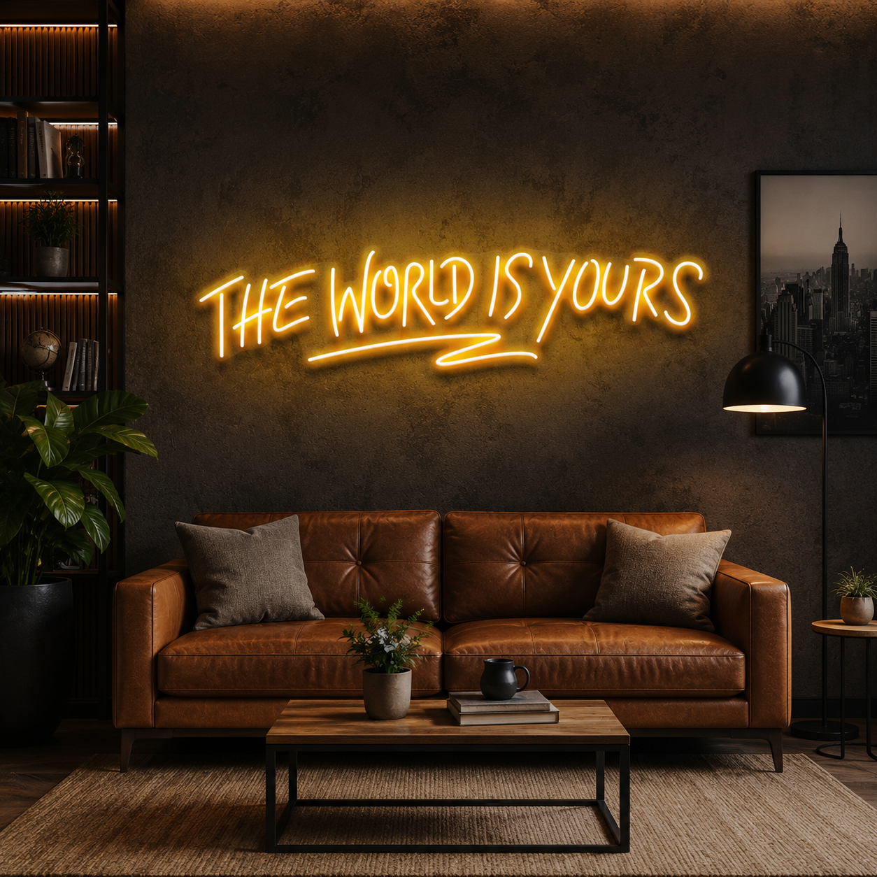 The World Is Yours Led Neon Sign Light - Upbeat Your Life