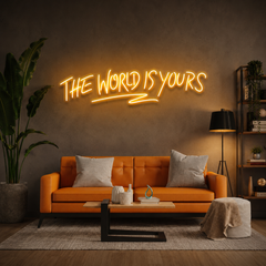 The World Is Yours Led Neon Sign Light - Upbeat Your Life