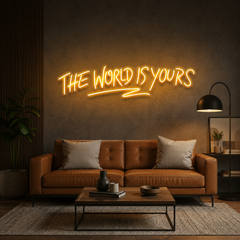 The World Is Yours Led Neon Sign Light - Upbeat Your Life