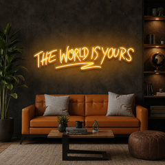 The World Is Yours Led Neon Sign Light - Upbeat Your Life