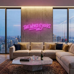 The World Is Yours Led Neon Sign Light - Upbeat Your Life