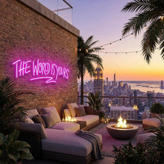 The World Is Yours Led Neon Sign Light - Upbeat Your Life