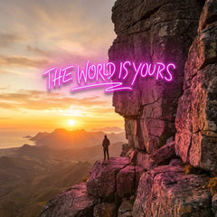 The World Is Yours Led Neon Sign Light - Upbeat Your Life