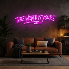 The World Is Yours Led Neon Sign Light - Upbeat Your Life