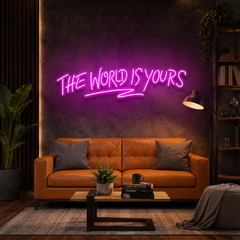 The World Is Yours Led Neon Sign Light - Upbeat Your Life
