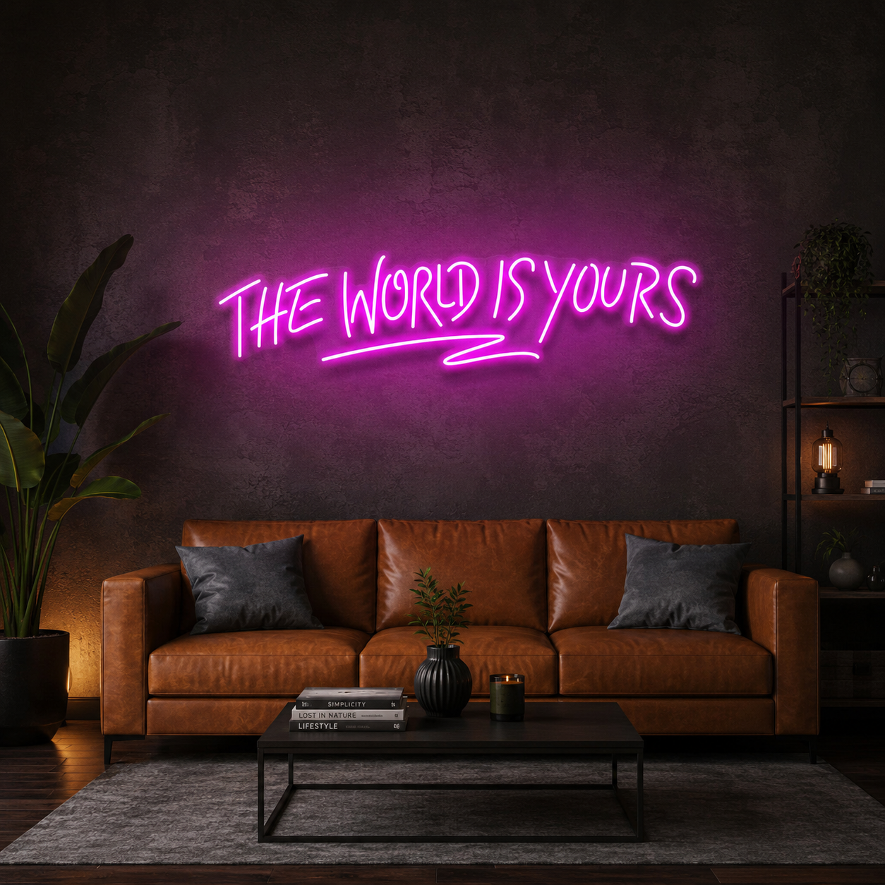 The World Is Yours Led Neon Sign Light - Upbeat Your Life