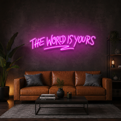 The World Is Yours Led Neon Sign Light - Upbeat Your Life