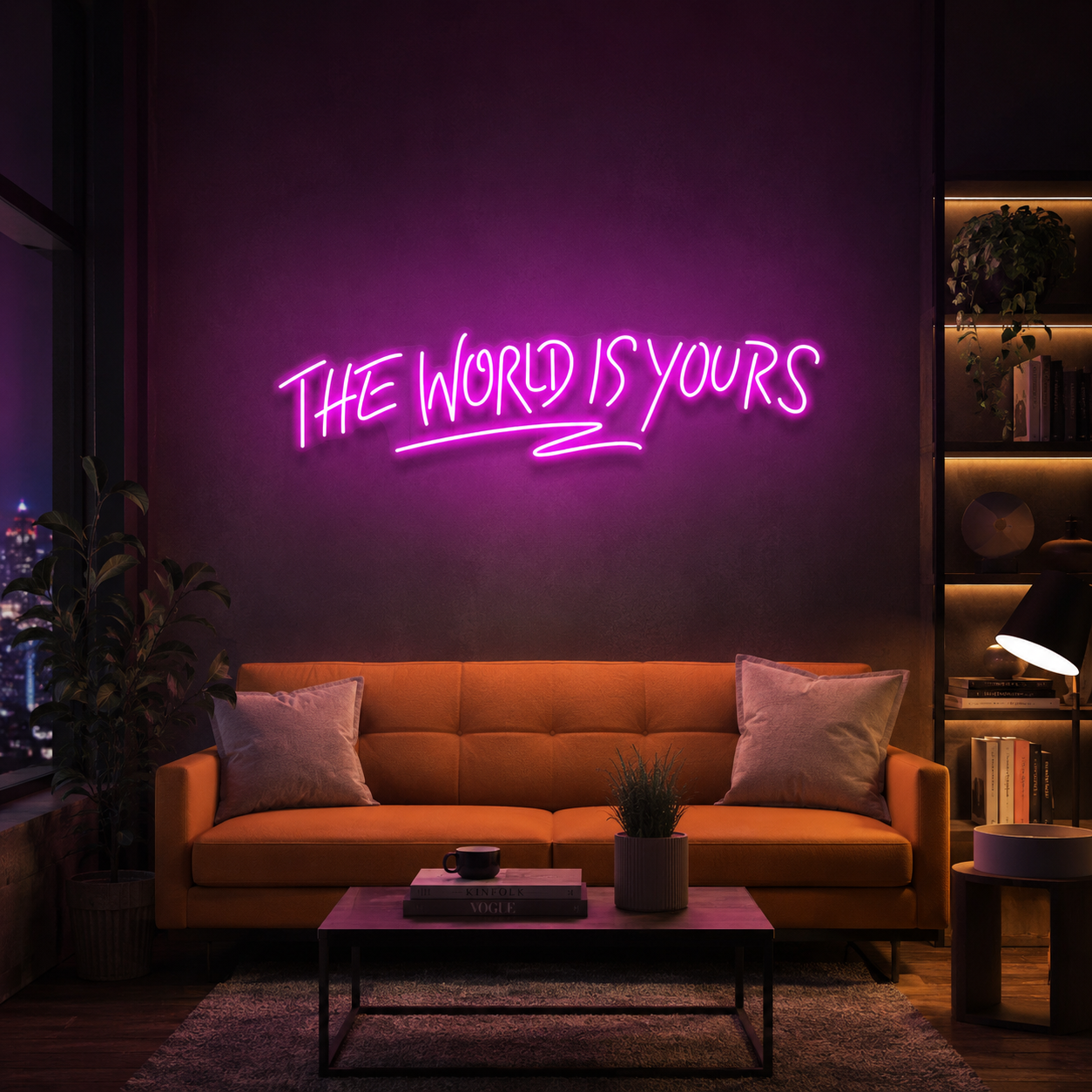 The World Is Yours Led Neon Sign Light - Upbeat Your Life