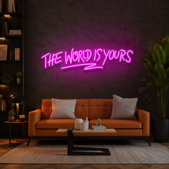 The World Is Yours Led Neon Sign Light - Upbeat Your Life