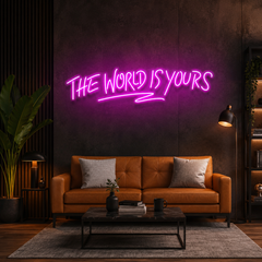 The World Is Yours Led Neon Sign Light - Upbeat Your Life