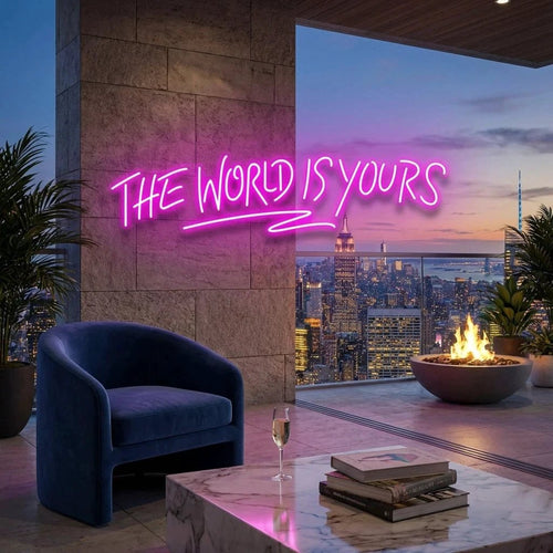 The World Is Yours Led Neon Sign Light - Upbeat Your Life