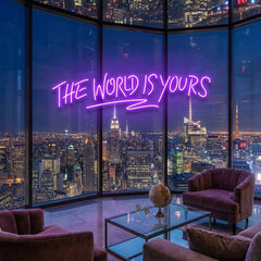 The World Is Yours Led Neon Sign Light - Upbeat Your Life