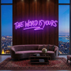 The World Is Yours Led Neon Sign Light - Upbeat Your Life