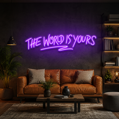 The World Is Yours Led Neon Sign Light - Upbeat Your Life