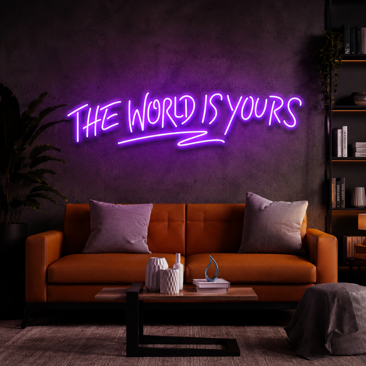 The World Is Yours Led Neon Sign Light - Upbeat Your Life