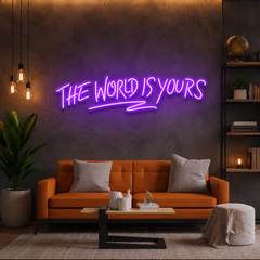 The World Is Yours Led Neon Sign Light - Upbeat Your Life