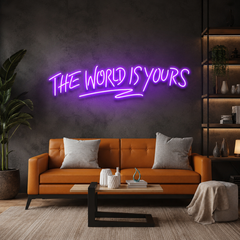 The World Is Yours Led Neon Sign Light - Upbeat Your Life