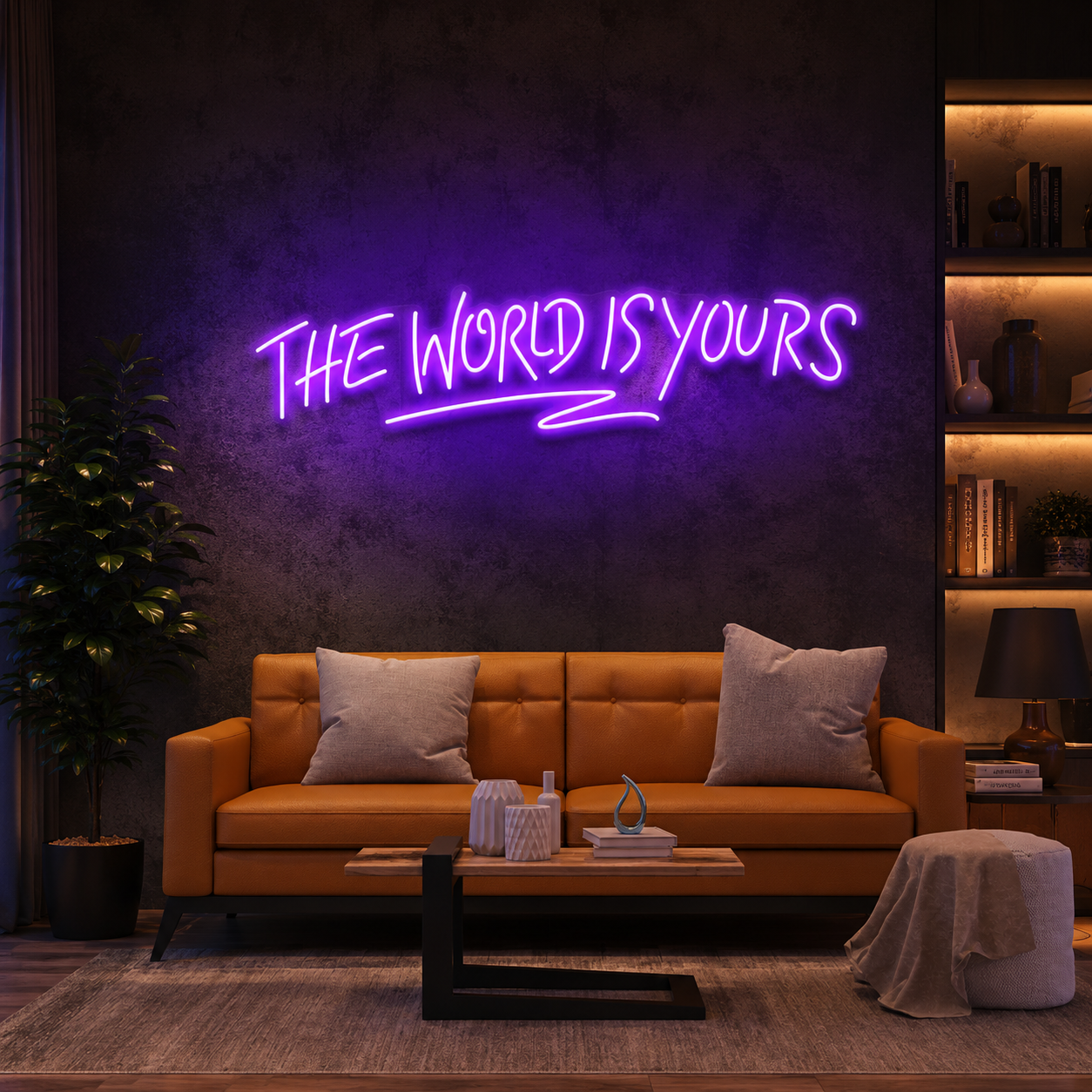 The World Is Yours Led Neon Sign Light - Upbeat Your Life