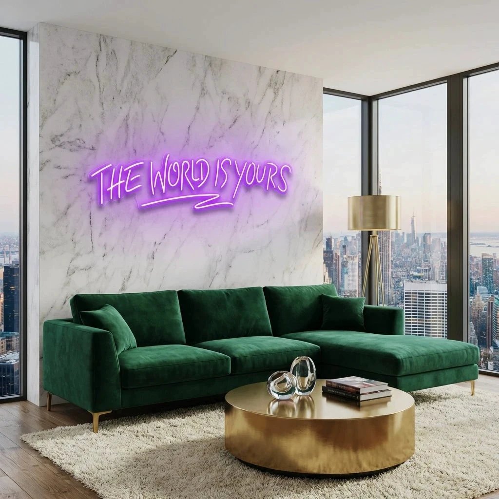 The World Is Yours Led Neon Sign Light - Upbeat Your Life