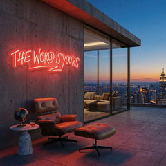 The World Is Yours Led Neon Sign Light - Upbeat Your Life