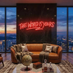The World Is Yours Led Neon Sign Light - Upbeat Your Life
