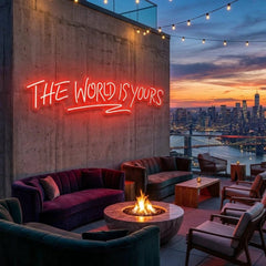 The World Is Yours Led Neon Sign Light - Upbeat Your Life